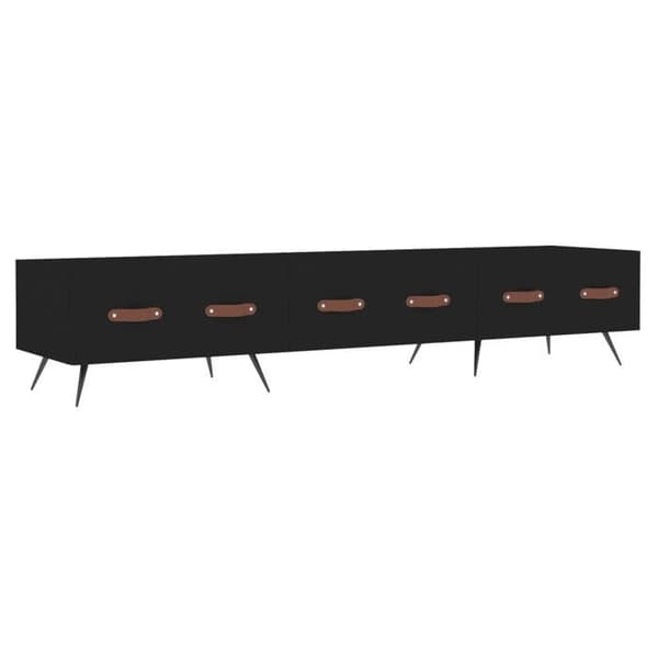 Maison Exclusive - Sort TV-møbel 150x36x30 cm i ingeniørtræ