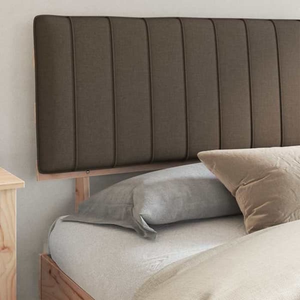 Maison Exclusive - Vuodekehys pehmustetulla päädyllä, taupe 200 x 200 cm Mol