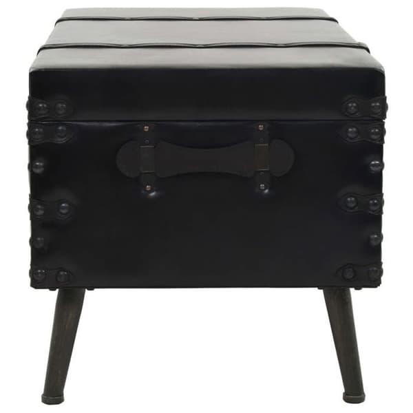 Maison Exclusive - Soffbord MDF och stål 102x51x48 cm Matte svart