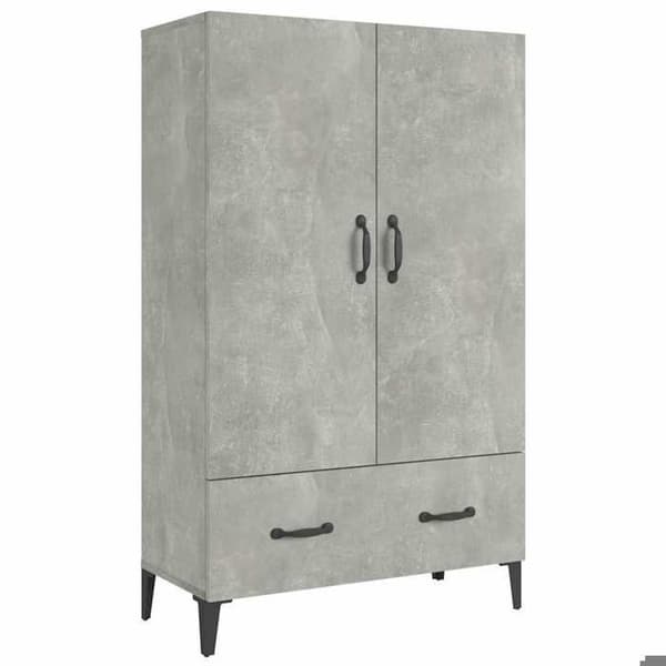 Maison Exclusive - Buffé hög Grå betong 70x31x115 cm Ingenjörsträ