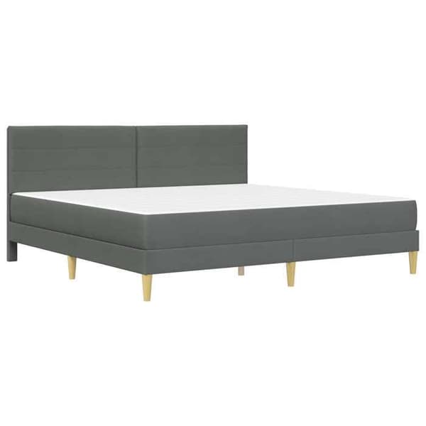 Maison Exclusive - Sängram med madrass Mörkgrå 180 x 200 cm tyg Mörkgrå
