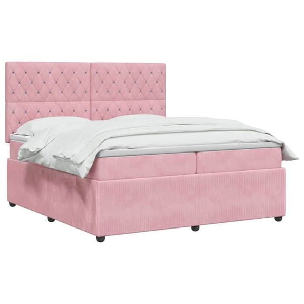 Maison Exclusive - Boxspring säng med Rose madrass 200 x 200 cm Sammet