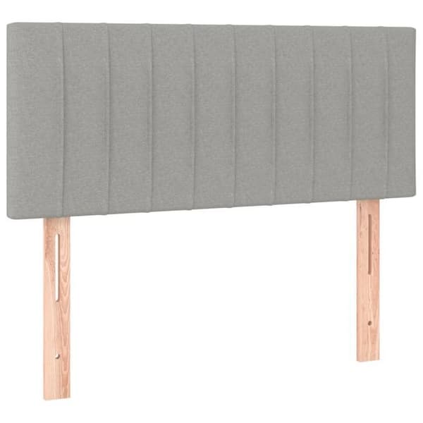 Maison Exclusive - LED-päätyharso Vaaleanharmaa 100x5x78/88 cm Kangas ljusgrått