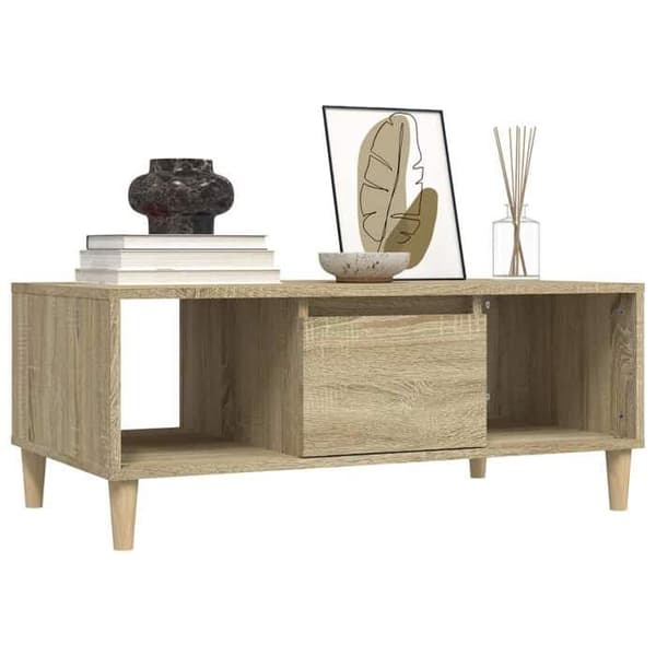 Bord - EKSKLUSIV HUS - Sonoma Eg - 90x50x36,5 cm - Spånplader - 2 rum + skuffe Sonoma ek