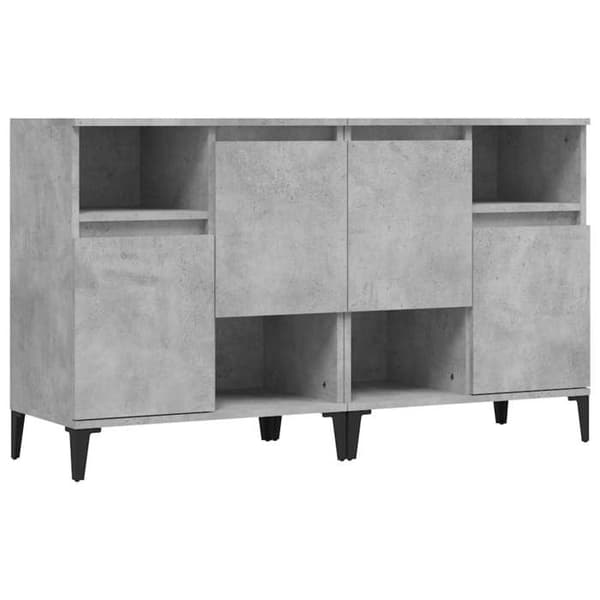 Maison Exclusive - Buffeter 2 stk grå beton 60x35x70 cm ingeniørtræ