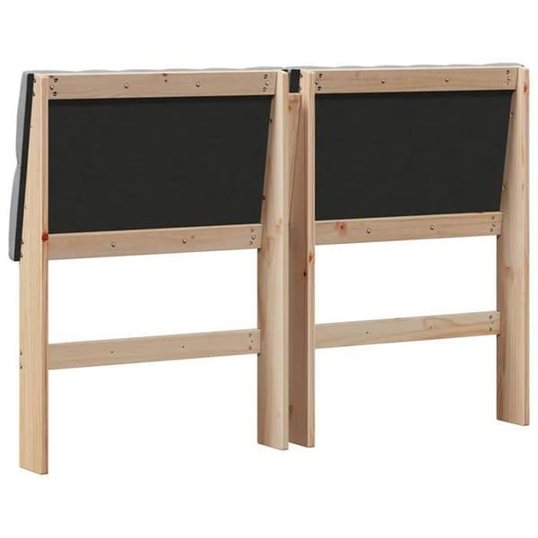 Maison Exclusive - Vaaleanharmaa pääty 150 cm Massiivipuuta Ljusgrått