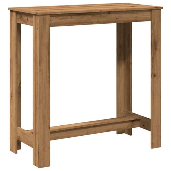 Maison Exclusive - Barbord i håndlavet egetræ 102x50x103,5 cm ingeniørtræ