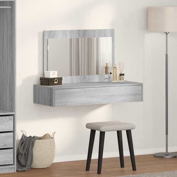 Maison Exclusive - Grå Sminkbord 100 x 40 x 70 cm Ingenjörsträ