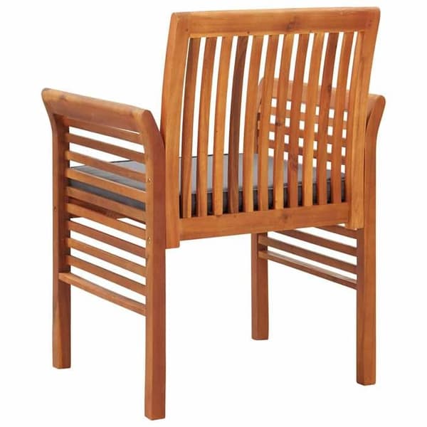 Maison Exclusive - Trädgårdsstolar och kuddar set om 2 i massiv akacia