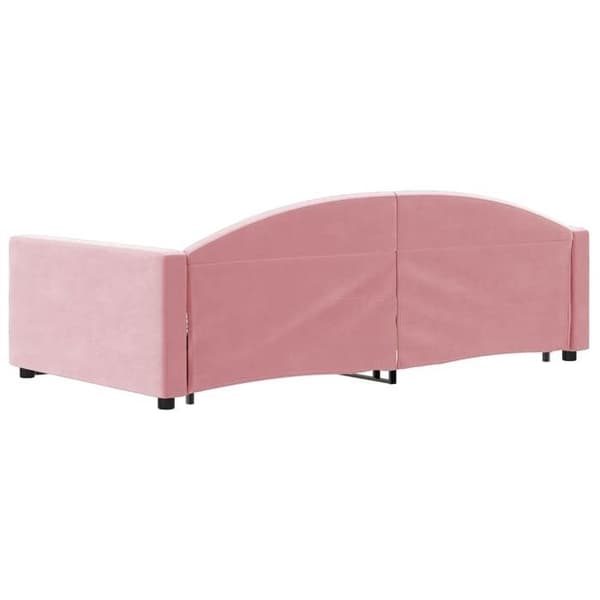 Lisävuode - MAISON EXCLUSIVE - 90x200 - Alusvuode - 2 laatikkoa - Vaaleanpunainen sametti rosa