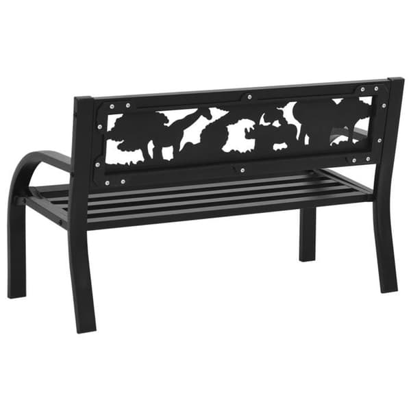 Maison Exclusive - Barnbänk 86 cm stål Matte svart