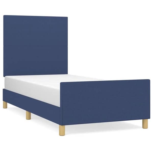 Maison Exclusive - Sengestel uden madras blå 90x200 cm stof