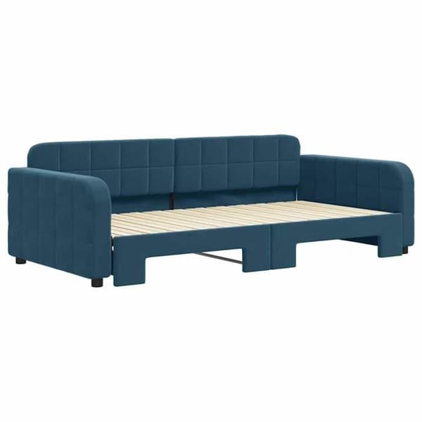 Maison Exclusive - Sovesofa med udtræk uden madras blå 100x200 cm
