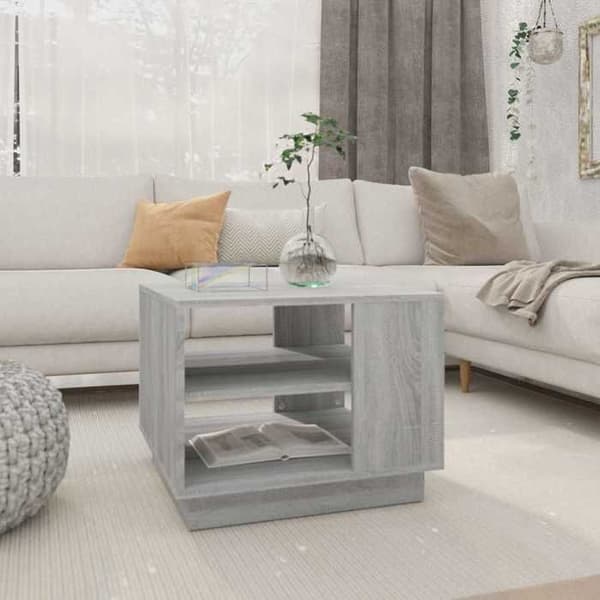 Maison Exclusive - Soffbord sonoma grå 55x55x43 cm ingenjörsträ