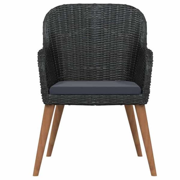 Maison Exclusive - Havemøbler sæt med puder 9 stk sort Svart