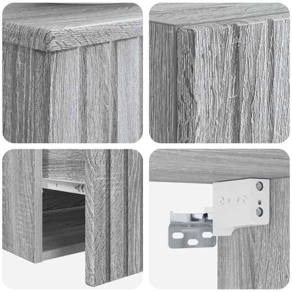 Maison Exclusive - Sæt af 2 dele badeværelsesmøbler Sonoma grå