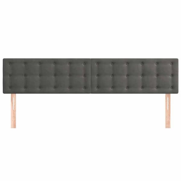 Maison Exclusive - Tummanharmaat päätylevyt 180x5x78/88 cm Sametti