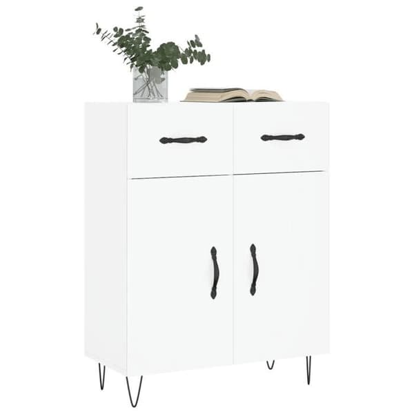 Maison Exclusive - Vit buffé 69,5x34x90 cm ingenjörsträ