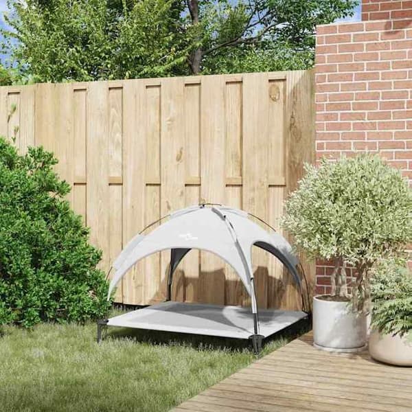 Maison Exclusive - Koiran sänky 104 x 86 x 84,5 cm Harmaa hopea teräs