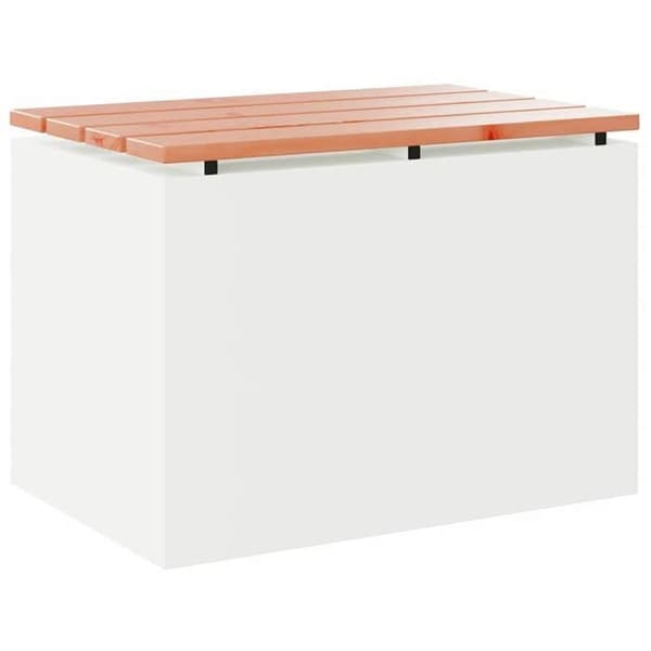 Maison Exclusive - Valkoinen puutarhapenkki 60 x 40 x 43 cm Teräs Vit