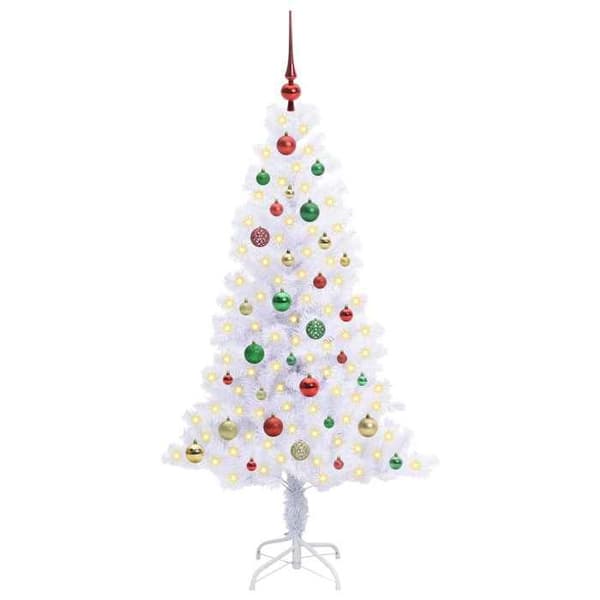 Kunstig juletræ - EKSKLUSIV HUS - Moderne - 150 hvide LED - 150 cm - PVC og stål Vit