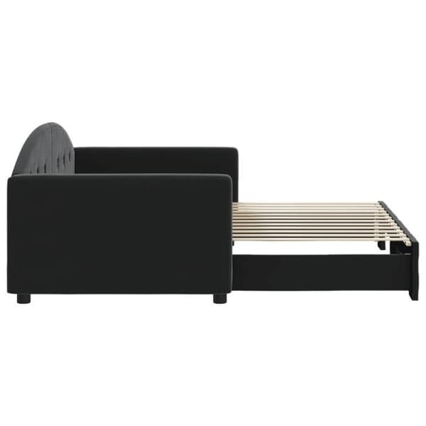 Maison Exclusive - Sovesofa med udtræk uden madras sort 90x200 cm