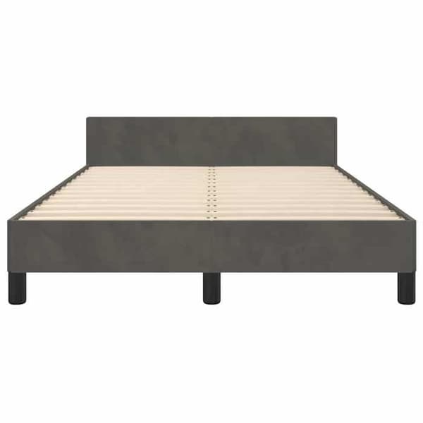 Maison Exclusive - Sängram utan madrass mörkgrå 120x190 cm sammet