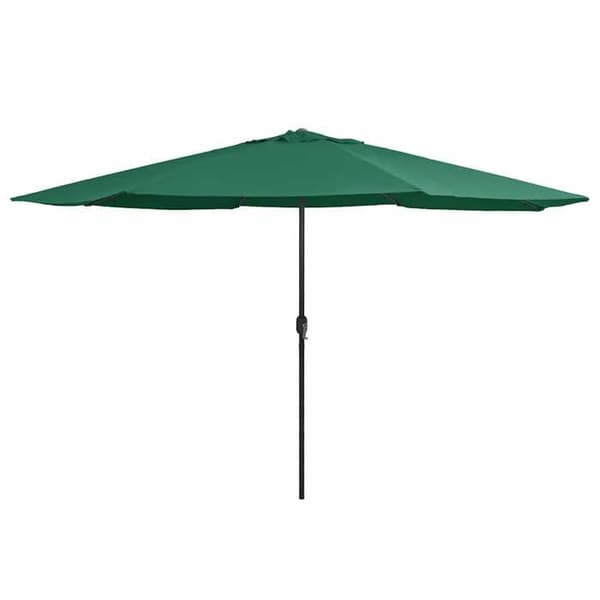 Maison Exclusive - Puutarhavarjo metallipylväällä 390 cm vihreä Grön
