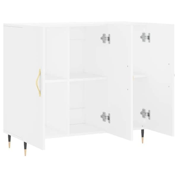 Maison Exclusive - Buffé vit 90x34x80 cm ingenjörsträ