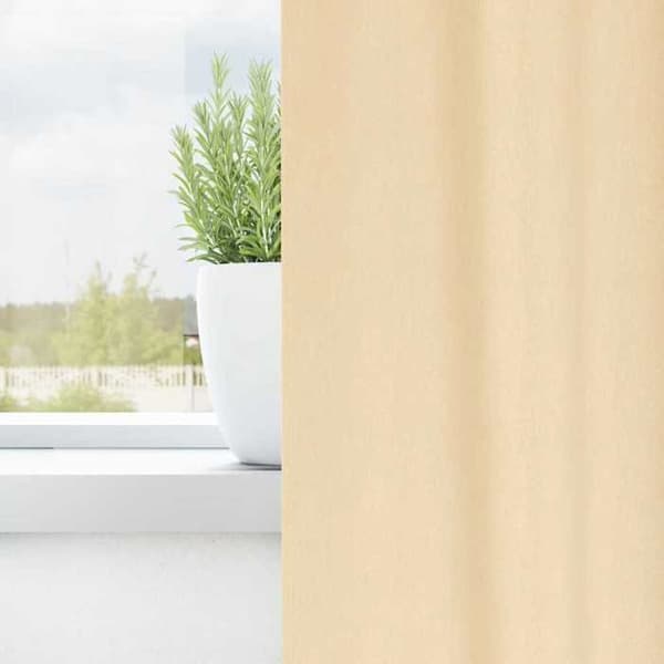 Maison Exclusive - Mörkläggande gardiner med ringar 2 st Kräm 260 x 140 cm Grädde