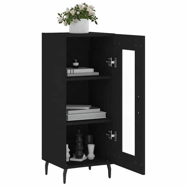 Maison Exclusive - Buffé Svart 34,5x34x90 cm Ingenjörsträ