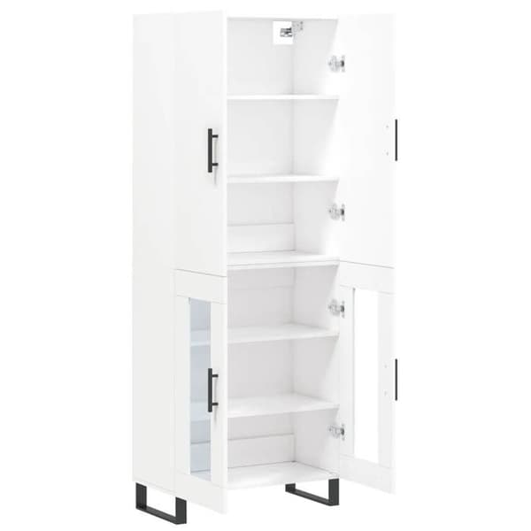 Maison Exclusive - Buffé hög Vit 69,5x34x180 cm Ingenjörsträ