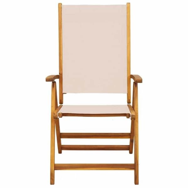 Maison Exclusive - 6 delar hopfällbara stolar i massiv akaciaträ och textilene