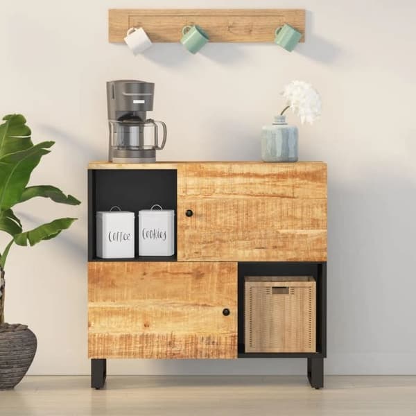 Maison Exclusive - Buffet med 2 døre 80x33x75 cm massiv mangotræ