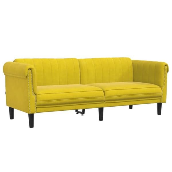 Maison Exclusive - Sæt af 3 sofaer i gul fløjl