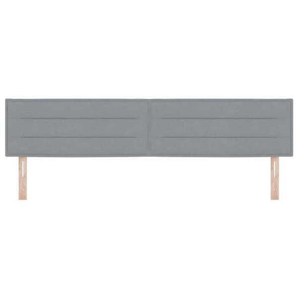 Maison Exclusive - LED-hovedgærde med LED-strips Lys grå 200 cm stof