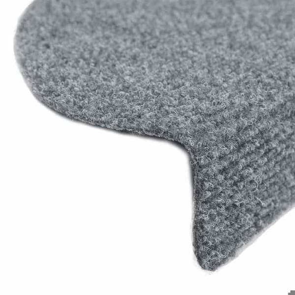 Maison Exclusive - Selvklæbende trappetæpper 20 stk. 56 x 17 x 3 cm Lys grå Halvcirkelformet