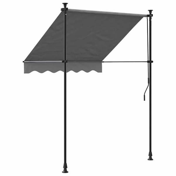 Maison Exclusive - Fällbart tak i antracit 150x150 m tyg och stål