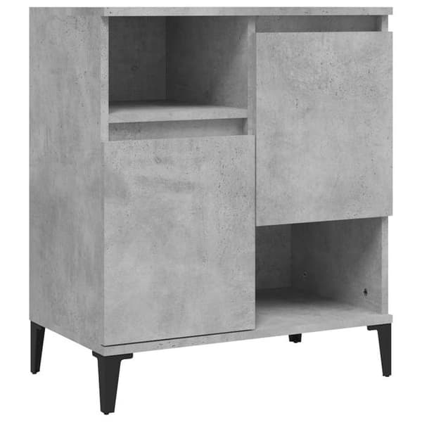 Maison Exclusive - Buffeter 2 stk grå beton 60x35x70 cm ingeniørtræ
