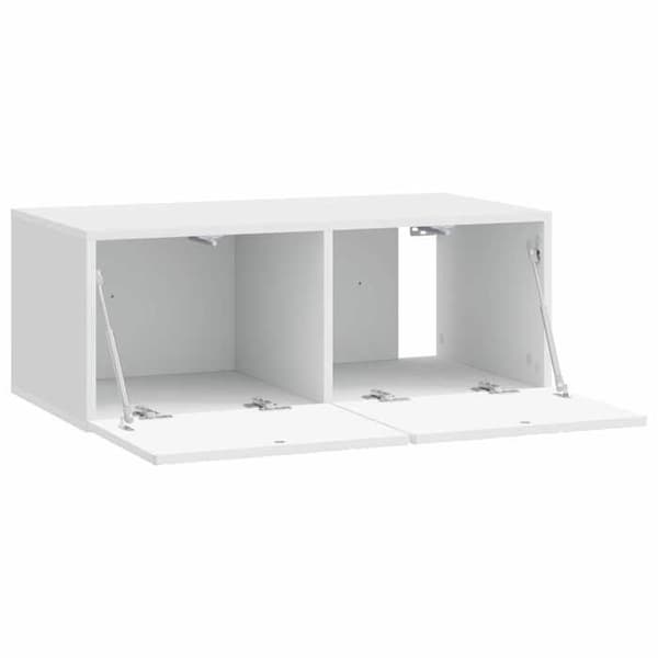 Maison Exclusive - Väggmonterad TV-möbel 78,5 x 31 cm Blank vit Ingenjörsträ