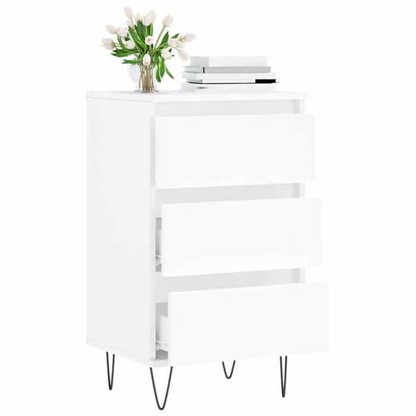 Maison Exclusive - Vit buffé 40x35x70 cm i ingenjörsträ