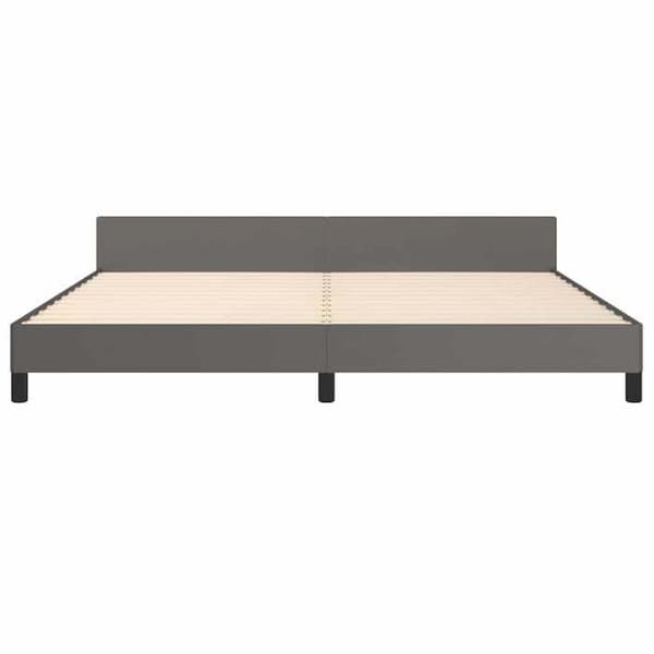 Maison Exclusive - Sängram utan madrass grå 200x200 cm konstläder
