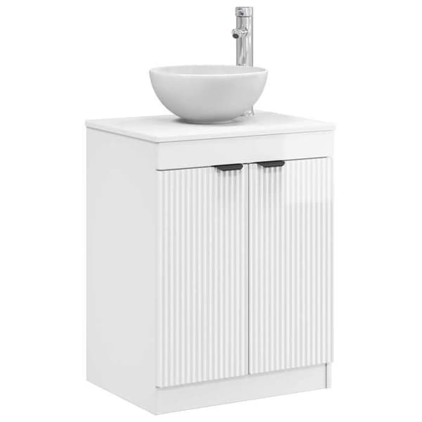 Maison Exclusive - Badrumsskåp Vit glansig 54 x 41 x 70 cm Strålande vit