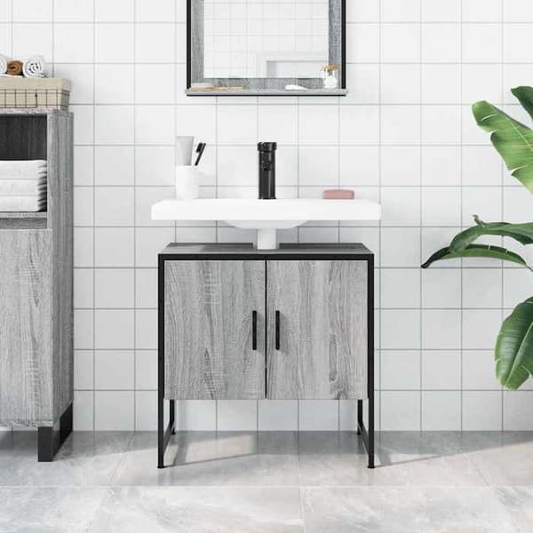 Maison Exclusive - Badeværelsesvaskeskab Sonoma grå 60x33x60 cm