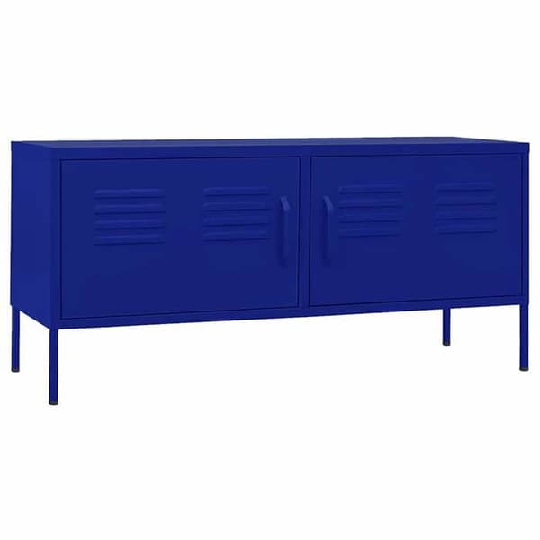 Maison Exclusive - TV-møbel Mørkeblå 105x35x50 cm Stål marinblå