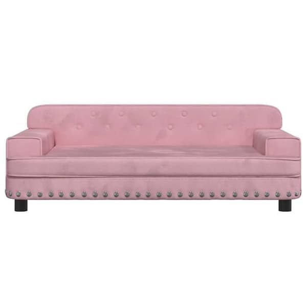 Maison Exclusive - Koiran sänky vaaleanpunainen 90x53x30 cm sametti rosa
