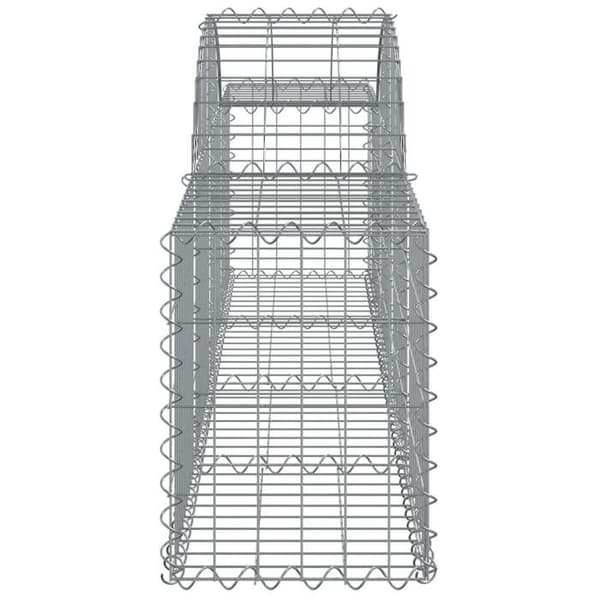 Gabionkorgar - Arqués - 14 st - 200x30x40/60 cm - Galvaniserat järn Silver