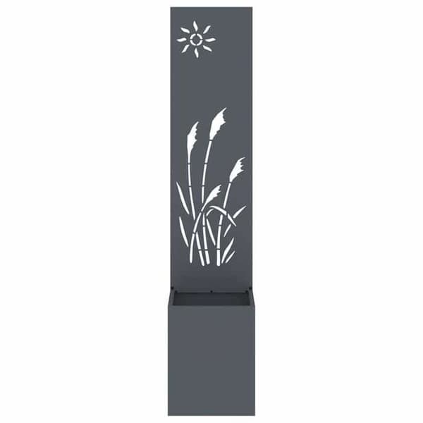Havemur - EKSKLUSIV HUS - 32x32x150 cm - Robust stål - Mat finish - Velegnet til udendørs brug antracit