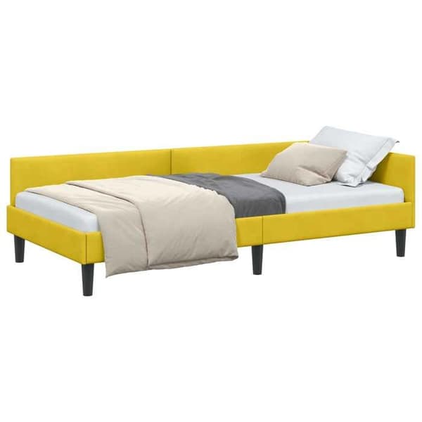 Maison Exclusive - Keltainen kulmasänky 100 cm x 200 cm Sametti