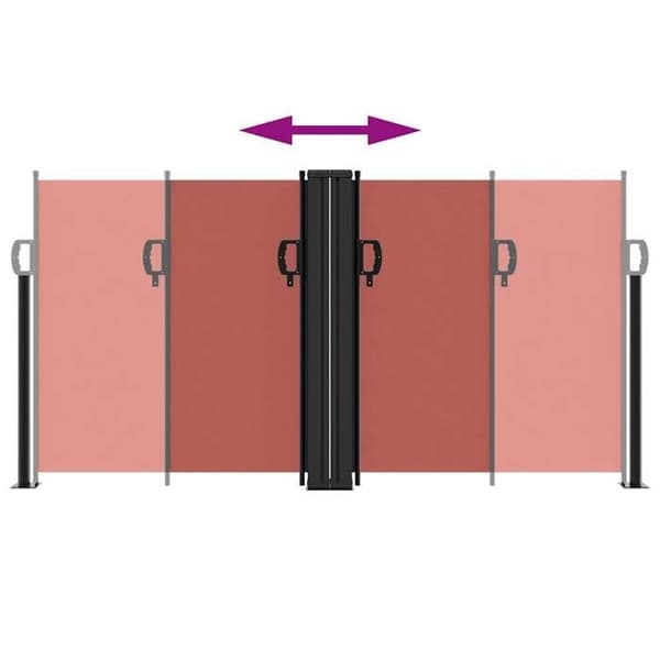 Maison Exclusive - Fällbart sidotak terrakotta 120x1000 cm